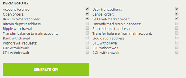 api access keys bitstamp