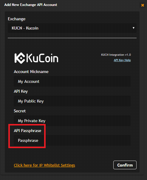 export private key kucoin